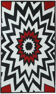 M&M White Designer Abstract Rug Product Image