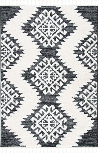 Safavieh Moroccan Tassel Shag Collection MTS652H Gray Power Loomed Synthetic Rug Product Image
