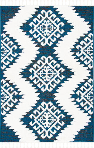 Safavieh Moroccan Tassel Shag Collection MTS652N Blue Power Loomed Synthetic Rug Product Image