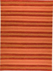 Modern Loom Orange Striped Rug Product Image
