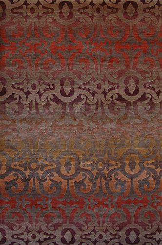 Tibet Rug Company Wrought Iron 2 Red Hand Knotted Tibetan Wool Rug Product Image