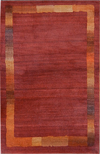Tibet Rug Company Border Red Red Hand Knotted Tibetan Wool Rug Product Image