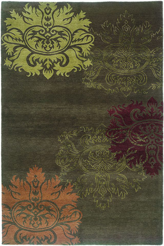 Tibet Rug Company Lotus Multi-Colored Hand Knotted Tibetan Wool Rug Product Image