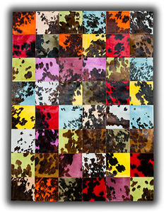 Pieles Pipsa Multi-Colored Cow Hide Designer Rug 13 Product Image