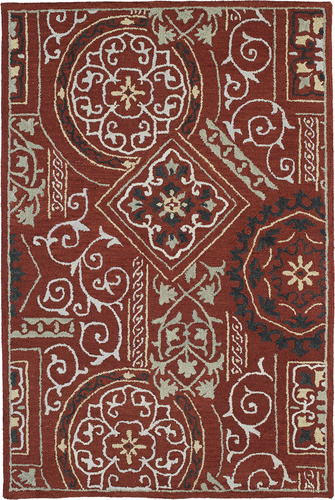 Modern Loom Brooklyn Hand Tufted Red Transitional Rug Product Image