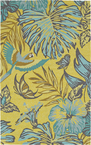 Modern Loom Yunque Yellow Outdoor Coastal Contemporary Rug Product Image