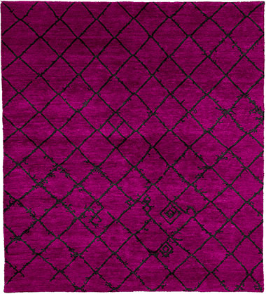 Bouteille De Rose Silk Wool Hand Knotted Tibetan Rug Product Image