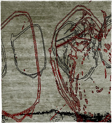 Draw C Wool Hand Knotted Tibetan Rug Product Image