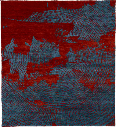 Fragmented H Silk Wool Hand Knotted Tibetan Rug Product Image