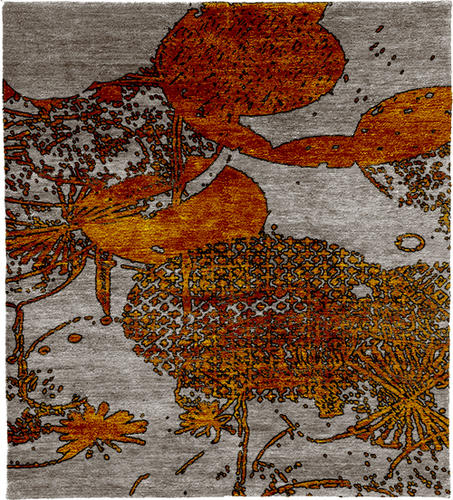 Kneeling A Silk Wool Hand Knotted Tibetan Rug Product Image