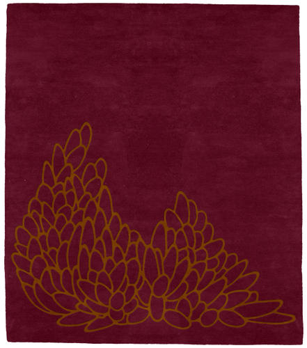 Leaves Coal A Rug Product Image