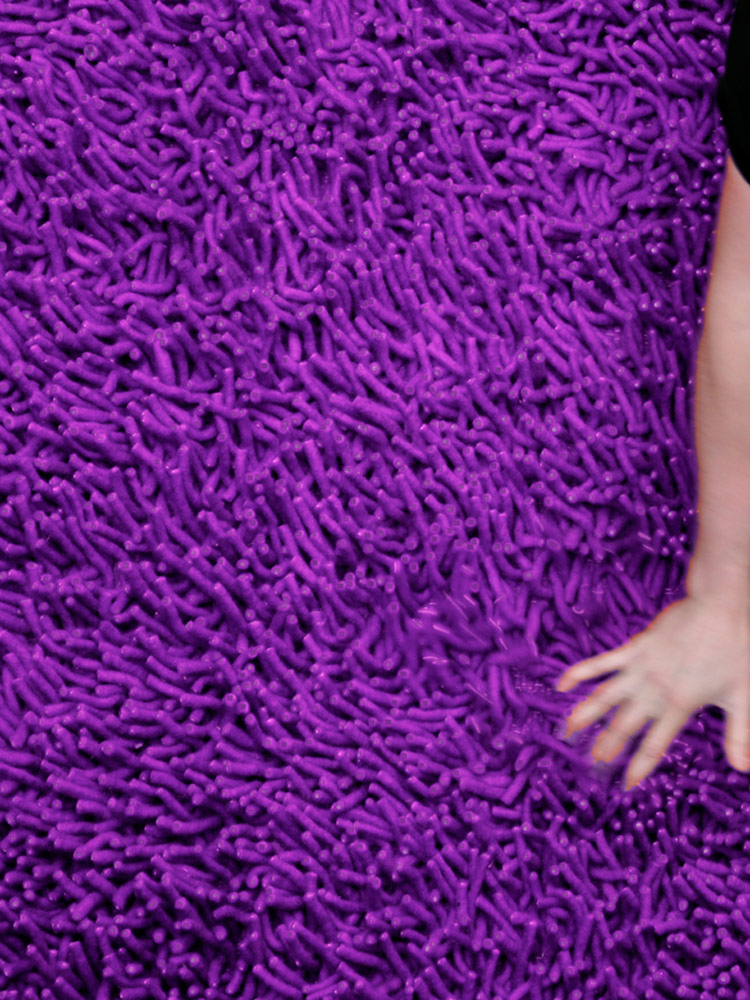 Primo Purple Wool Shag Rug Product Image