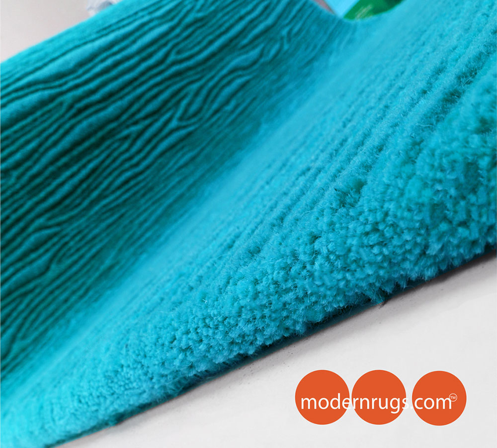 Solid Turquoise Shore Wool Rug Product Image