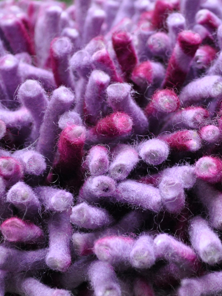 Primo Violet Fuchsia Wool Shag Rug Product Image